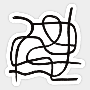 Marker line art minimal Sticker